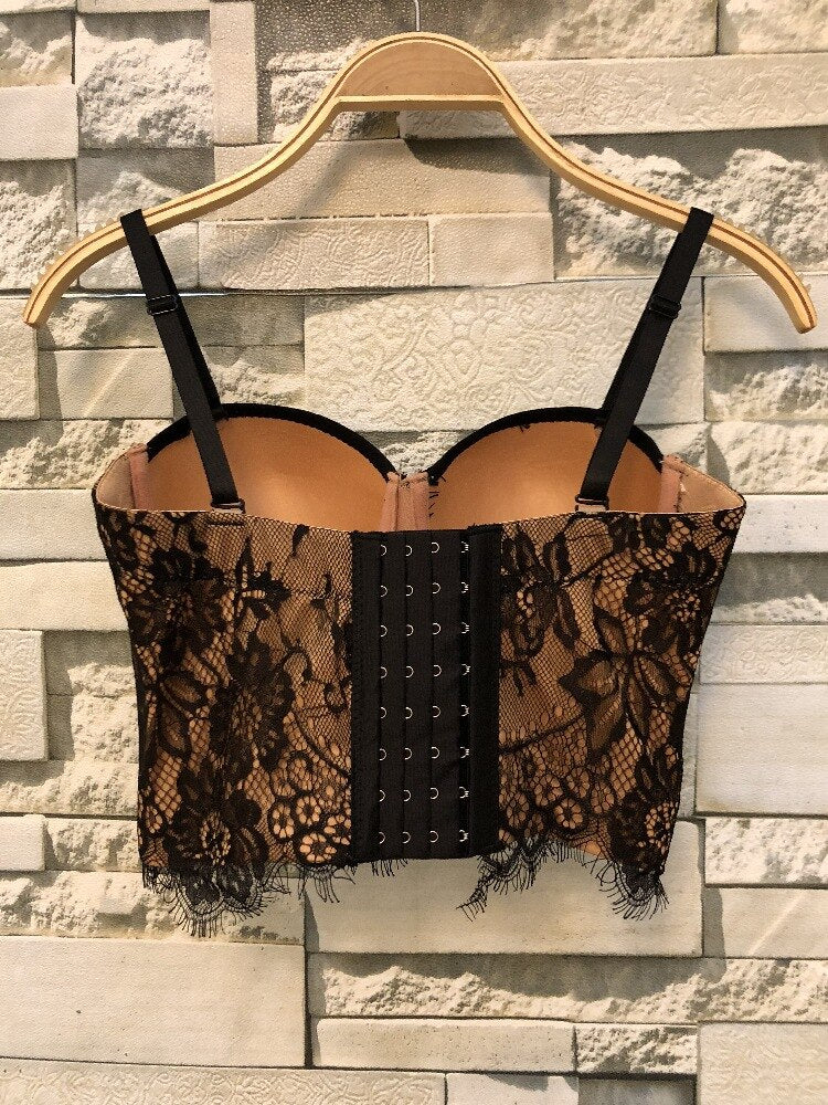 Ellolace Lace Corset Top Sexy Lingerie Bustier Underbust Corset Floral Bra Lace Corset Patry Bustier Top Sexy Bodice Wholesale
