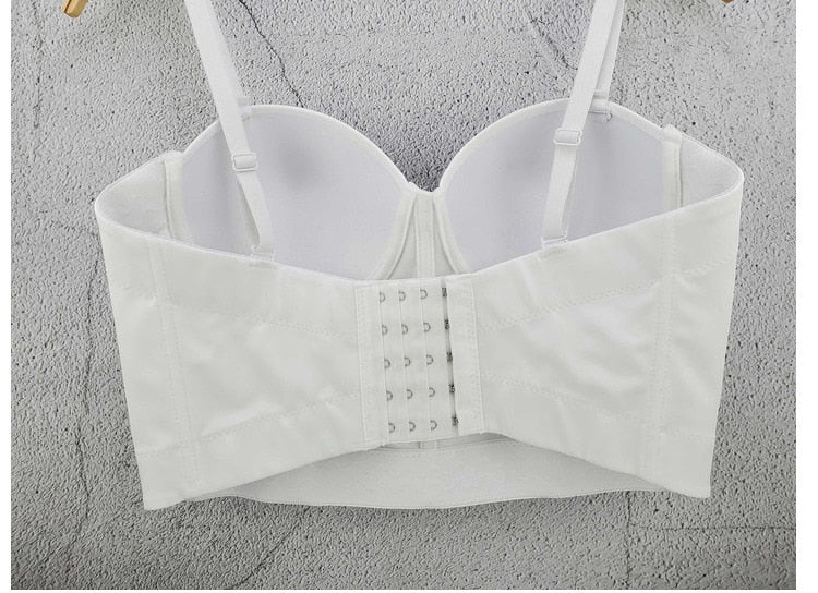 Ellolace 2020 Applique Floral Corselets Women's Bachelorette Bustier Bra Cropped Top Wedding Bralette Vest Sexy Corset Top