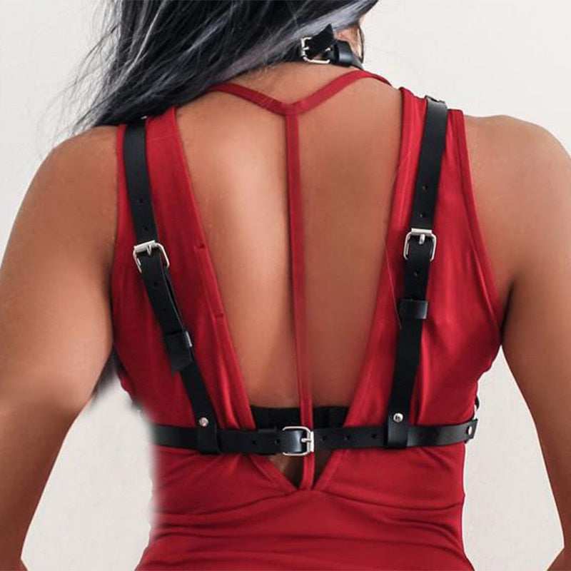 Paola's Goth Chest Harness