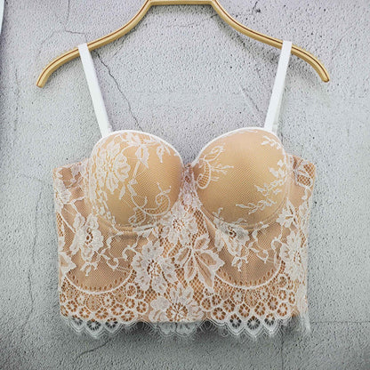 Ellolace Lace Corset Top Sexy Lingerie Bustier Underbust Corset Floral Bra Lace Corset Patry Bustier Top Sexy Bodice Wholesale
