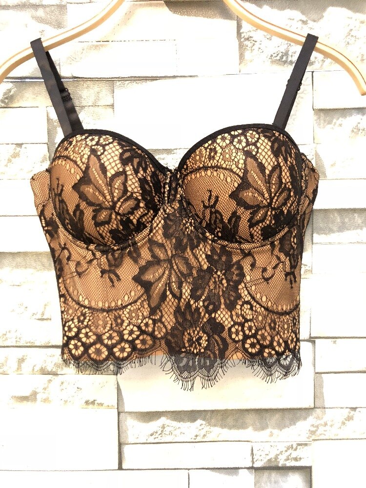 Ellolace Lace Corset Top Sexy Lingerie Bustier Underbust Corset Floral Bra Lace Corset Patry Bustier Top Sexy Bodice Wholesale