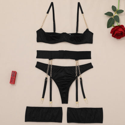 Ellolace Open Bra Lingerie Uncensored Push Up Bra And Panty Sets Sissy Erotic Bilizna Set Sissy Intimate Goods Sensual Goods