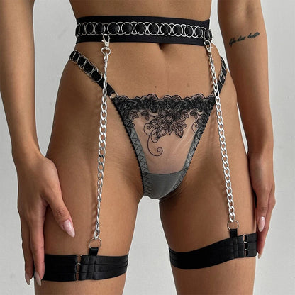 Ellolace Fancy Lingerie Sexy Lace Sensual Underwear Uncensored Transparent Bra Garter 4-Piece Luxury Erotic Seamless Intimate