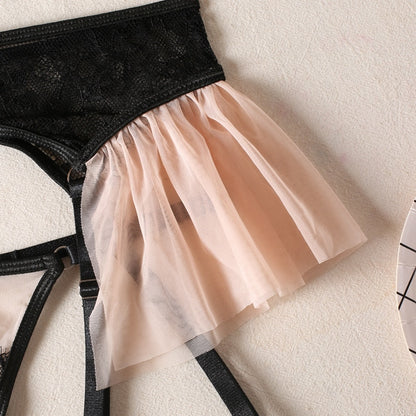 Ellolace Ruffle Lingerie Sissy Fancy Underwear Nude Transparent Bra And Panty Set Sexy Seamless Intimate Sensual Brief Sets