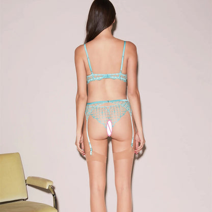 Ellolace Sensual Lingerie Plaid Embroidery Sexy Outfits For Woman Transparent Lace Seamless Underwear Delicate Erotic intim