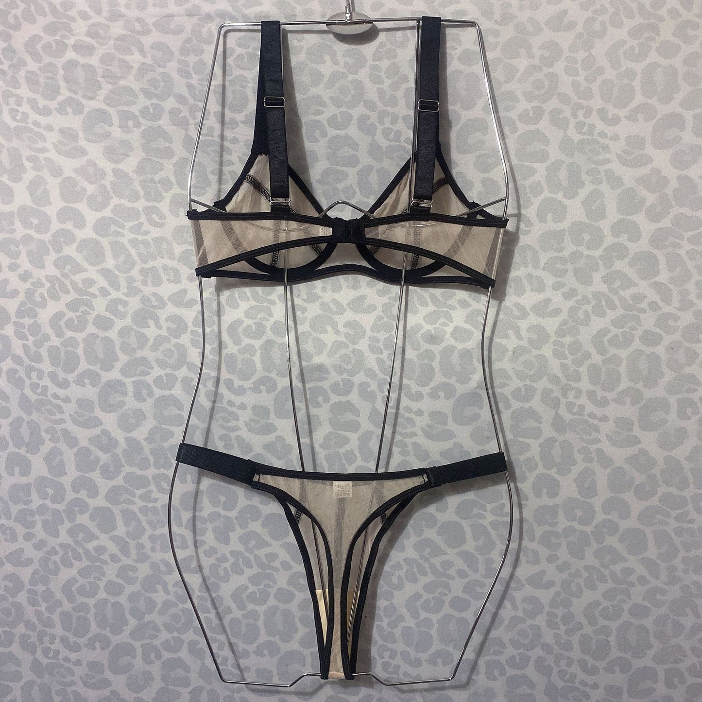 Ellolace Sensual Lingerie Sheer Lace Nude Underwear Uncensored Set Women 2 Piece Patchwork Intimate Seamless Nude Exotic Sets