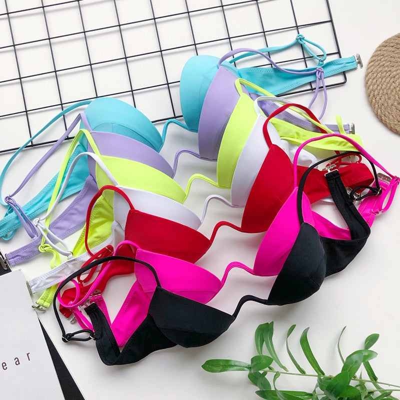 Swimwear Bikini Swimsuits Low Waist Deep-v Swimwear Bikini 2020 Holiday Brazilian Biquini