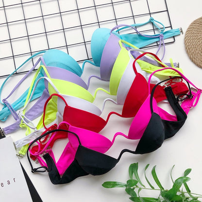 Swimwear Bikini Swimsuits Low Waist Deep-v Swimwear Bikini 2020 Holiday Brazilian Biquini