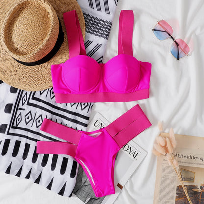 Swimsuits Sexy Swimwear Patchwork Bikini 2020 Push up Biquini Neon Bikinis Swimsuit Bathing Suits