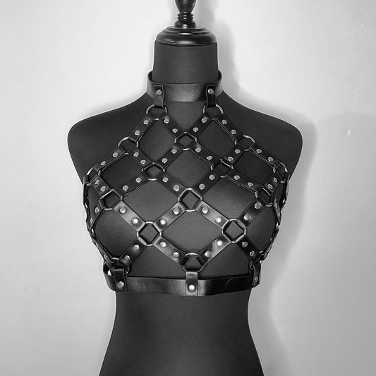 Carla's Goth Strap Bra Harness