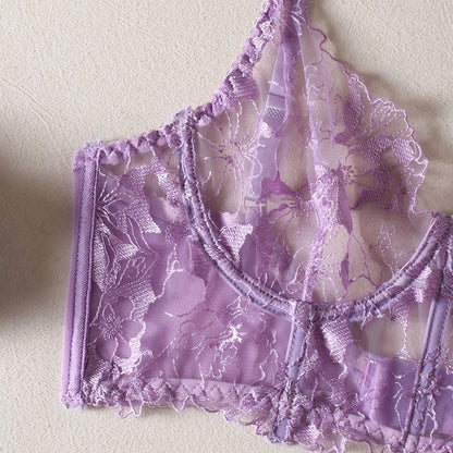 Lace Transparent Fetish Set Women 2 Piece Sexy Bra Luxury