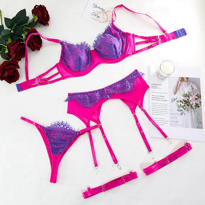 Lace Push Up 3-Piece Sets Short Skin Care Kits