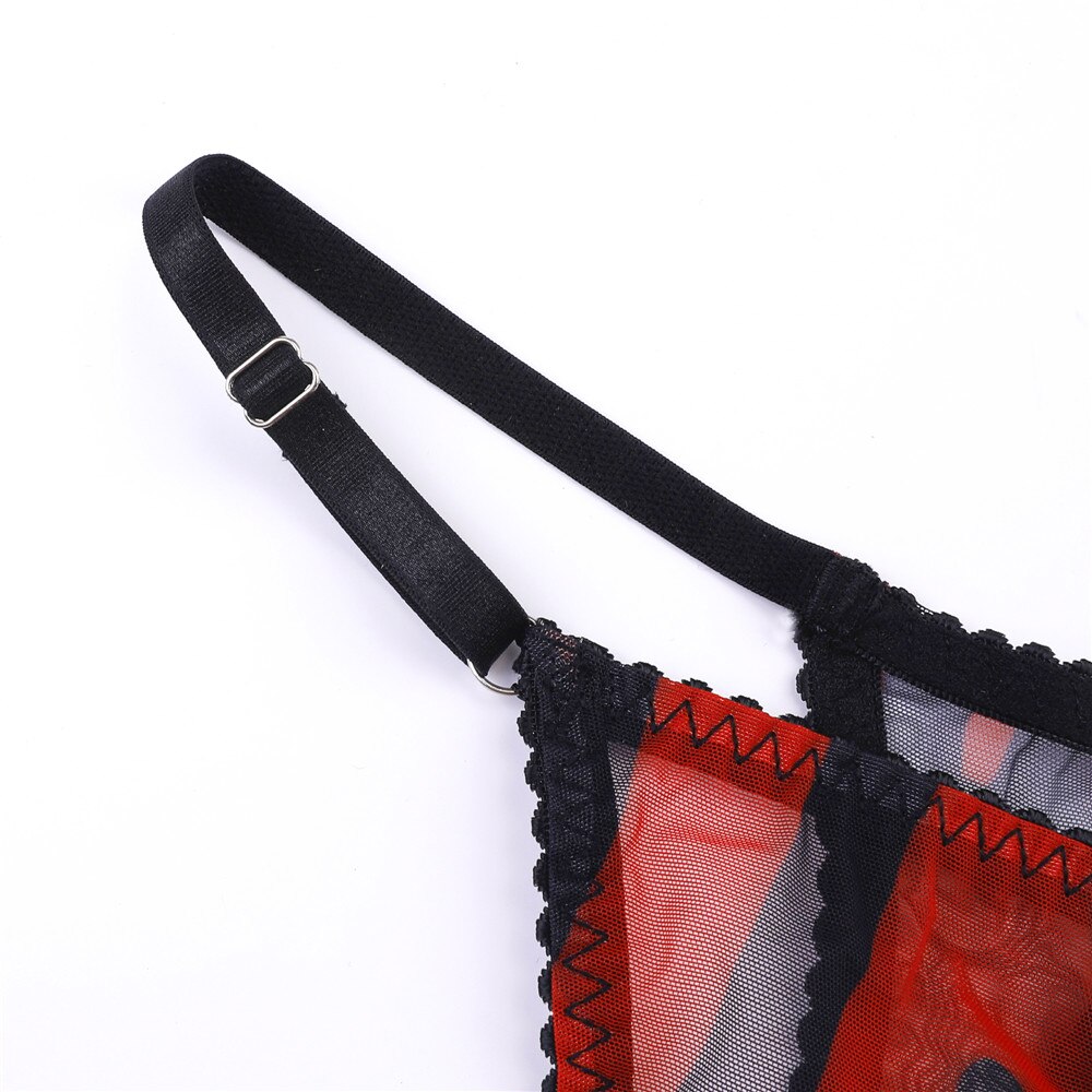 Ellolace Zebra Lingerie 5-Piece Porn Underwear Uncensored Transparent Seamless Intimate Woman Pig Sexy Sheer Lace Exotic Outfits