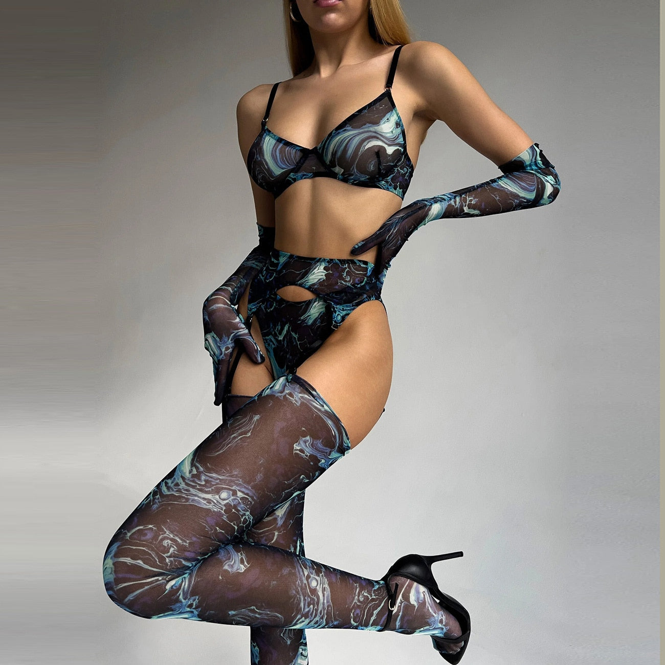 Tie Dye Lingerie Set