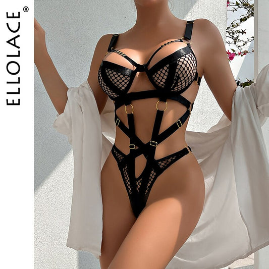 Erotic Bodysuit Sexy Women Fishnet Transparent Bodys Open Crotch Mesh Costumes