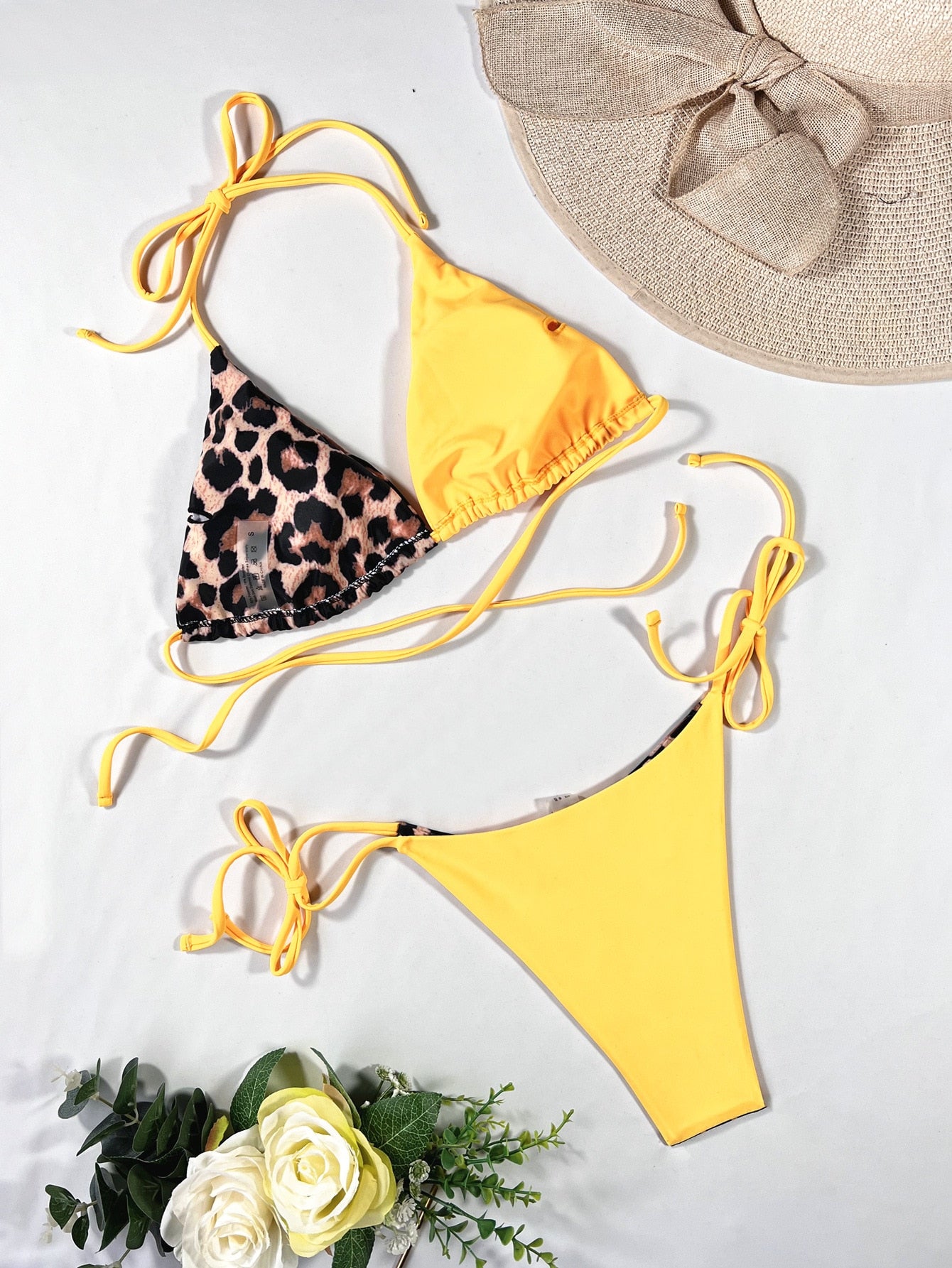 Leopard Swimsuit New Micro Bikini Summer Beachwear Set 2 Pieces Low Waist Bathing Triangle Swimwear