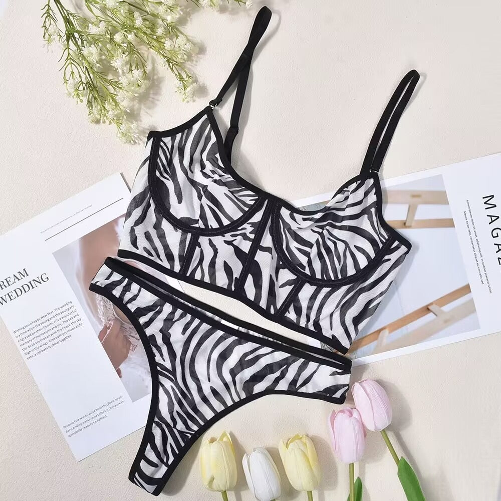 Ellolace Lace Lingerie Sexy Underwear Solid Seamless Set Woman 2 Pieces See Through Bra And Panty Set Intimate Bilizna Costume