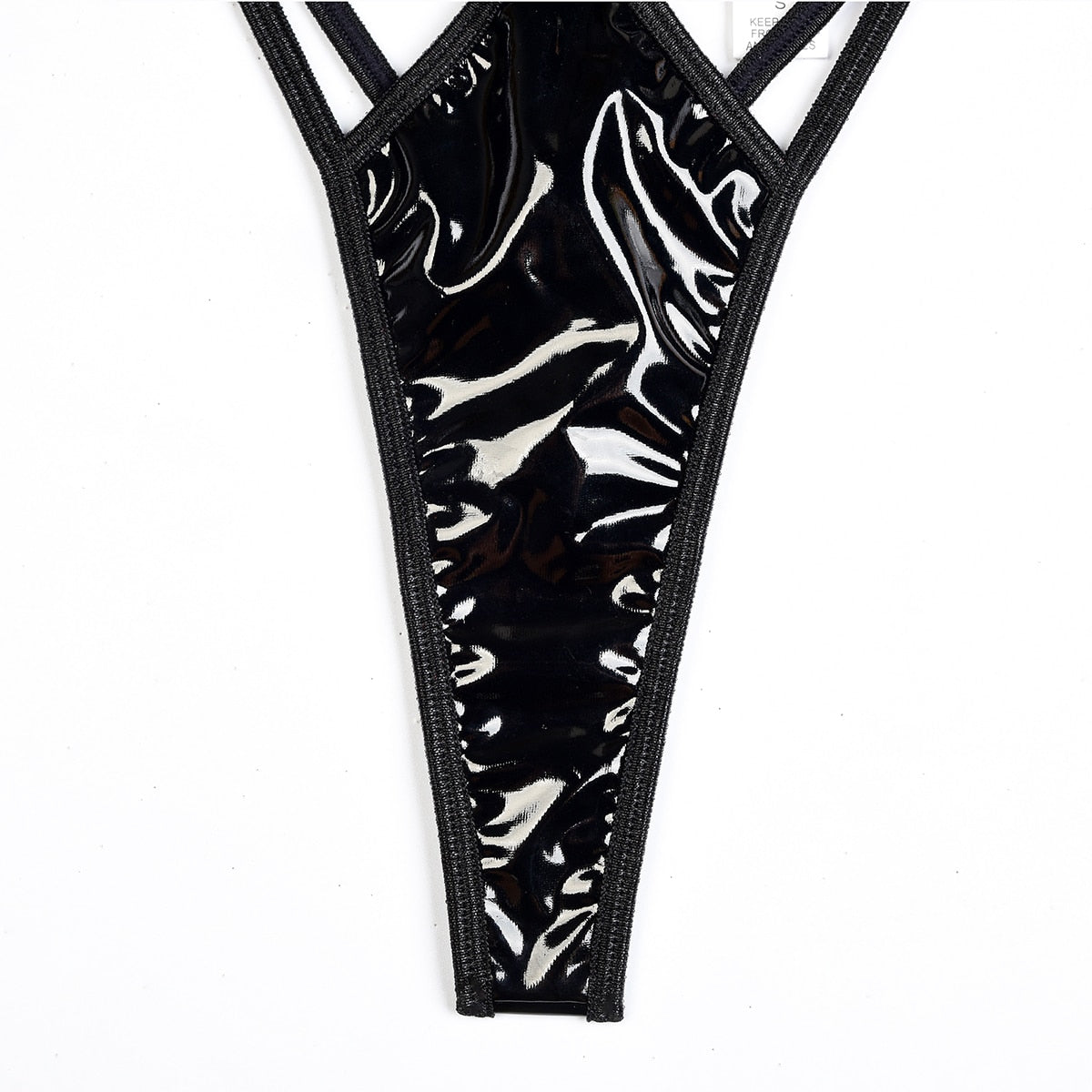 Ellolace Latex Lingerie Set Women 2 Piece Leather Underwear Erotic Costume Bilizna Sets Silicone Belt Fantasy Fetish Outfit