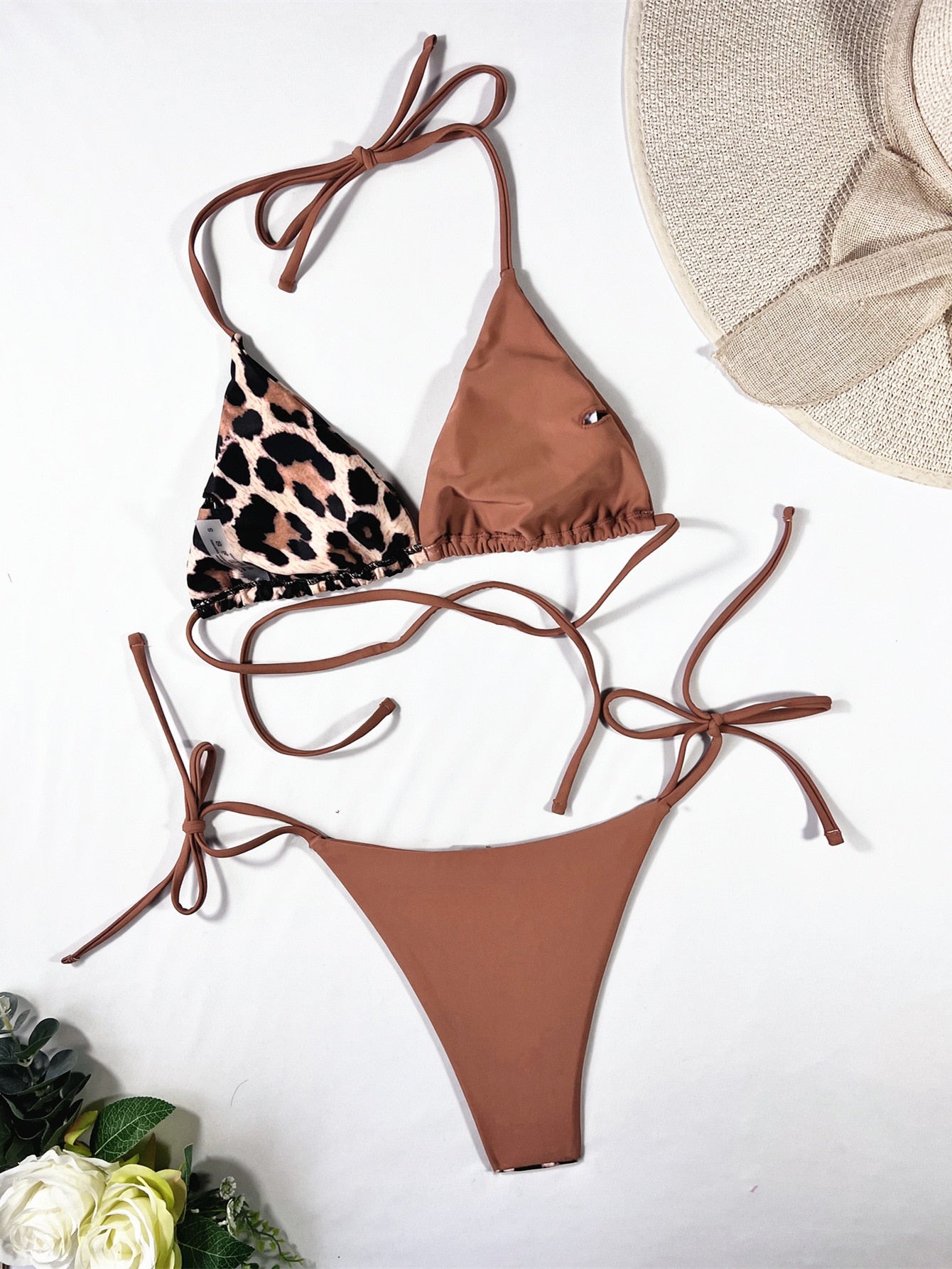 Leopard Swimsuit New Micro Bikini Summer Beachwear Set 2 Pieces Low Waist Bathing Triangle Swimwear