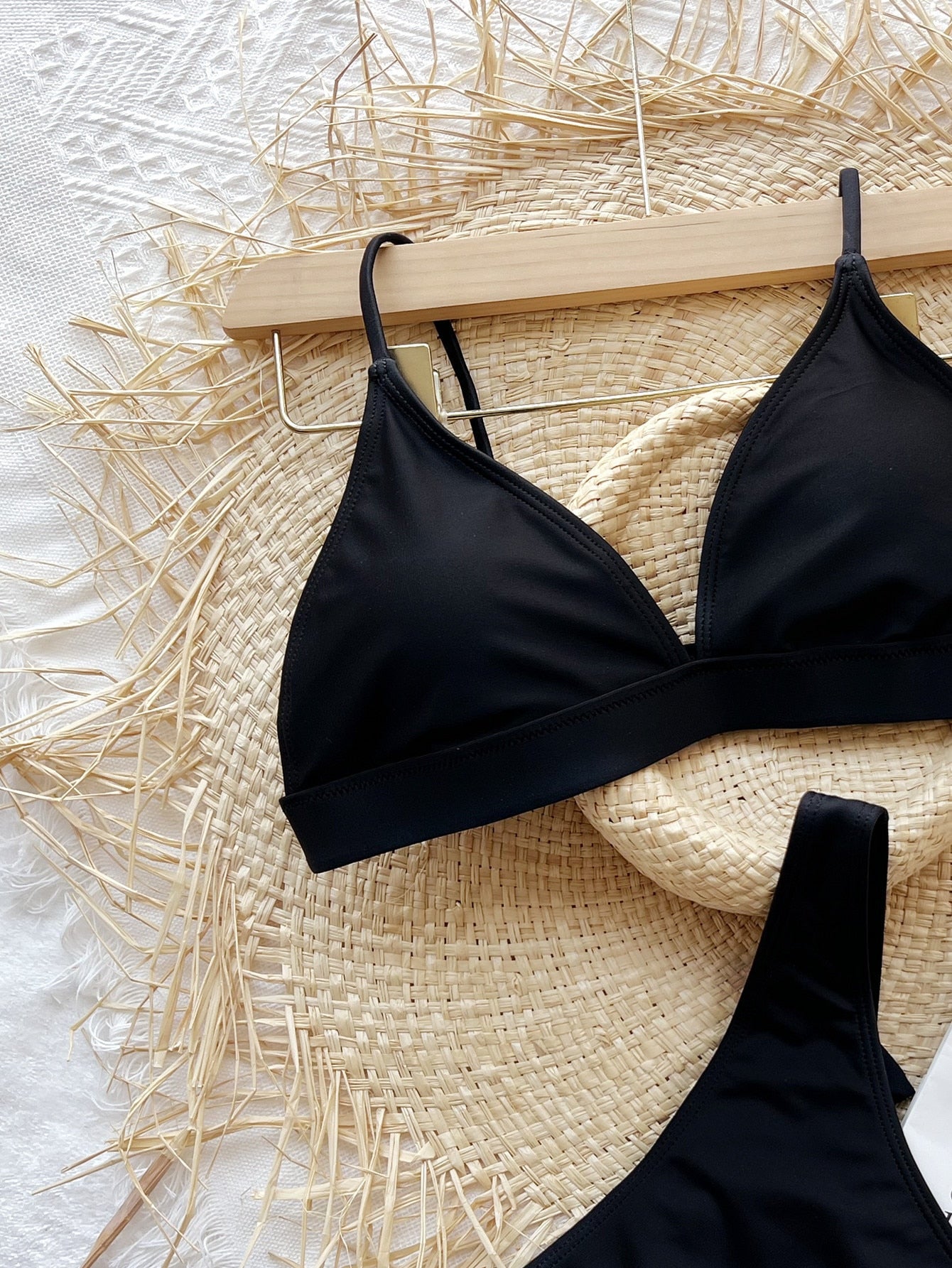 Sexy Swimsuit Bikini Summer Black Bowknot Swimwear Separate Beachwear New Bathing Suit
