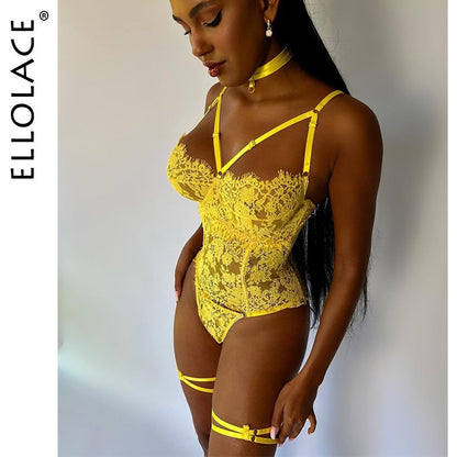 Lace Fitness Fetish 5-Piece Lace Backless Sets Fancy