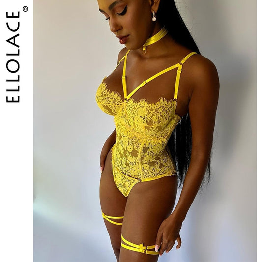 Lace Fitness Fetish 5-Piece Lace Backless Sets Fancy