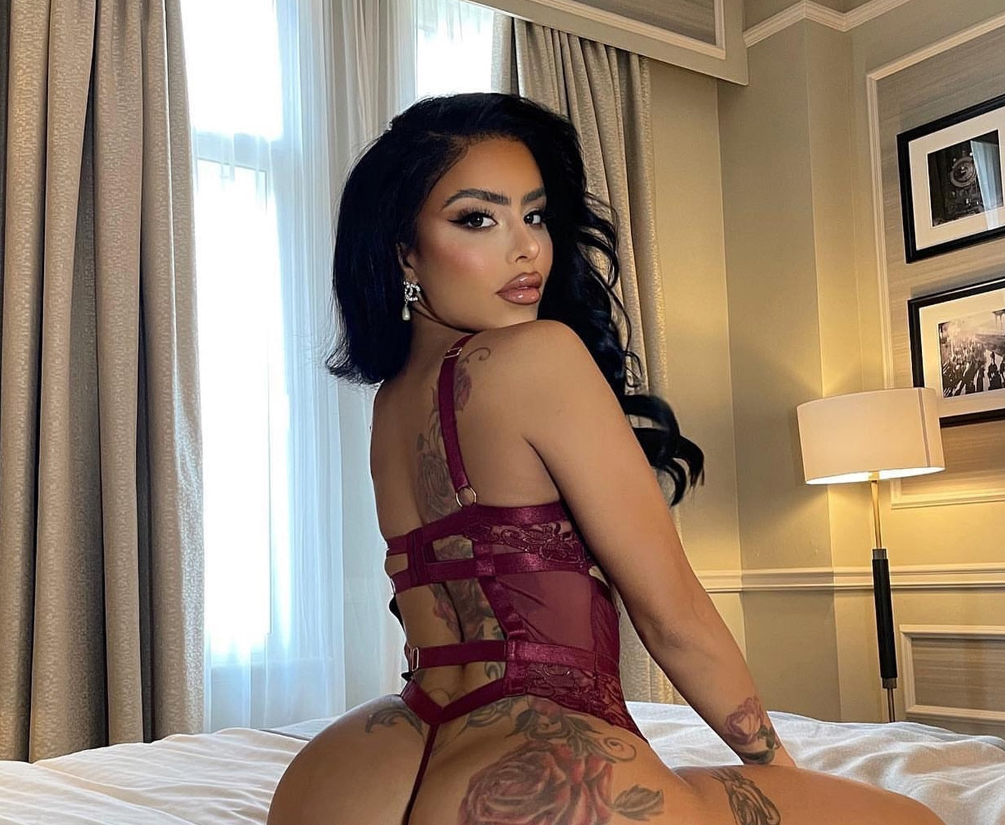 Erotic Bodysuit Cut Out See-Through One-Piece Backless Thongs Teddy Embroidery Sexy