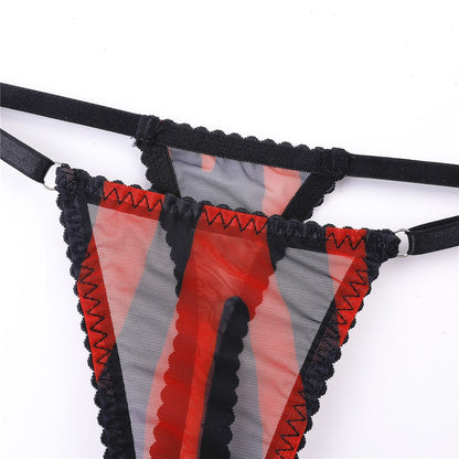Ellolace Zebra Lingerie 5-Piece Porn Underwear Uncensored Transparent Seamless Intimate Woman Pig Sexy Sheer Lace Exotic Outfits