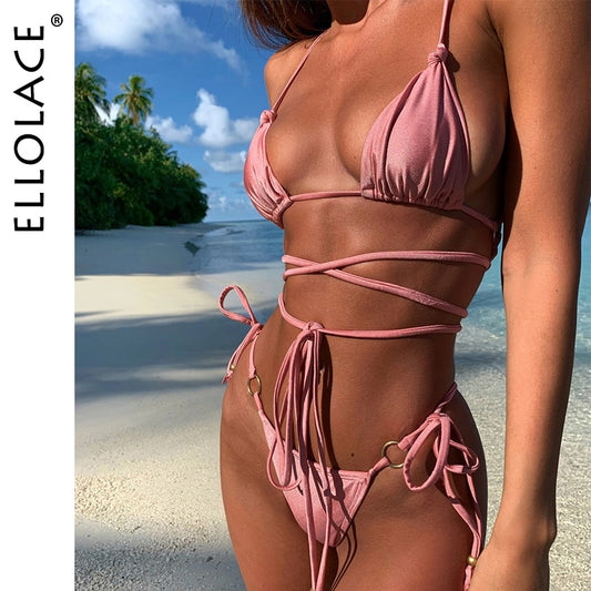 frauen Badeanzug Micro Bikini Bademode Mit Gürtel Für Frauen Trikini Ganze Meer Kostüm Badeanzüge Strand