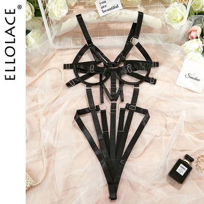 Sexy Bodysuit Hollow Out Bandage Erotic Thong One Piece Bdsm Open Crotch And Breasts