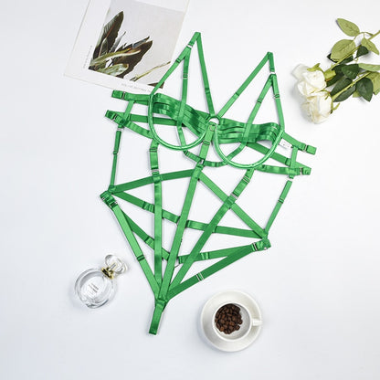 Bandage Bodysuit Hollow Out Sexy Women One-Pieces Teddy